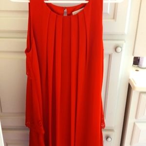 CUTE Red Jessica Simpson dress with flower cutout